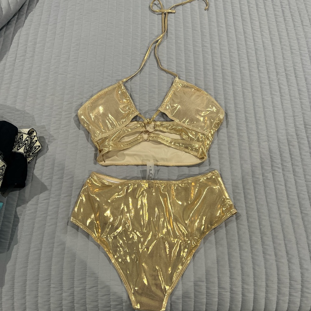 Glamorous Gold Bikini Set